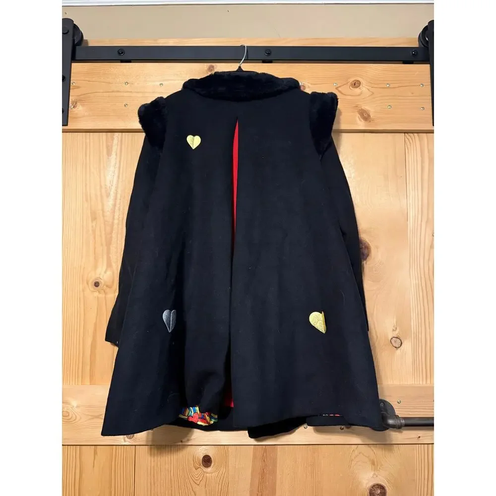 Little Goodall Rainbow Heart Coat QUEEN OF HEARTS XXL Ladies Size 16 Wool Blend